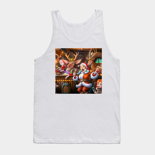 Santa's Christmas After-Party Tank Top by JohnCorney